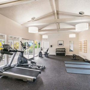 Fitness center featuring modern exercise machines